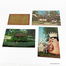 1972 Adventureland VIP Pass and Postcards Vintage Illinois Amusement Park picture