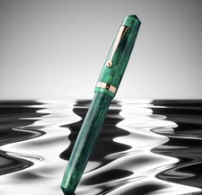 OMAS Studio Fountain Pen in Smeraldo Elegante with Rose Gold Trim - Extra Fine picture
