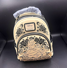 Loungefly Disney Alice in Wonderland Floral Mini Backpack Beige Black picture