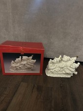 Madison Avenue~Frederick Atkins~Porcelain~3 Bears in a Sleigh Musical Figurine picture