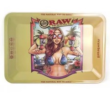 Bikini Girl Raw Metal Herb Rolling Tray | 18x12.5cm Grinder Tobacco Smoke Joint picture
