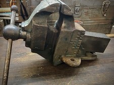 Blacksmith  Bench Vise  Chas Parker No 200 Meriden CT Antique Vintage Old Shop picture