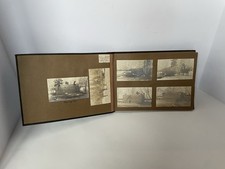 Antique 1902-1912 Old Photo Album w/ 44 Black And White Photos and Blank Pages picture