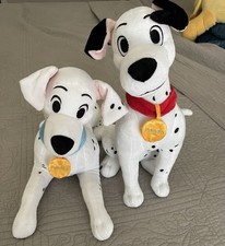 Disney Store Pongo and Perdita Dog 101 Dalmatians Stuffed Plush picture