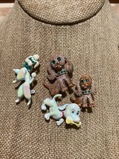 Vintage Cocker Spaniel Lab Articulated Poodle Dog Pins Brooches Gerry’s picture