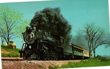 Vintage Strasburg Railroad Steam Train Route 741 Lancaster County PA Postcard picture