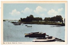 Canada Bay of Quinte Belleville Ontario Vintage Linen Postcard #1243 picture
