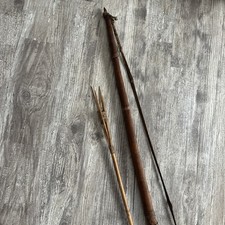 Aboriginal Australian HAND CRAFTED BOW AND ARROW Wood & Bamboo Vintage Original picture