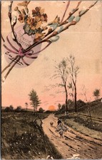 1905 Easter Shepherd Sheep Theo Stroefer Germany to San Francisco Postcard picture