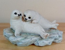 VTG Maruri USA Polar Expedition Collection Harp Seals Porcelain 1990 P-9005 EUC picture