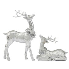 Christmas Reindeer Figurines - Winter Deer Statues for Holiday Home Decor picture