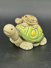 Coad Peru Tortoise With Baby Pair Clay Figurine Turtle Pottery Handcrafted MS picture