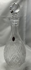 Borisov Belarus 24% Lead Crystal 20 oz Decanter with Stopper Label Minsk picture