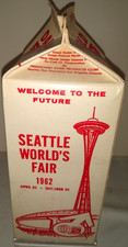 RARE 1962 SEATTLE WORLD'S FAIR DARIGOLD MILK CARTON PORT ANGELES WA picture