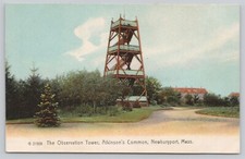 Newburyport MA-Massachusetts, Atkinson Common Observation Tower  Postcard picture