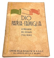 WW2 Italian Soldier Prayer Book Mussolini M Fascist Dio Patria Famiglia RSI picture