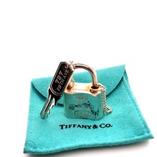 Authentic Tiffany & Co Sterling Silver 1837 Padlock Key Chain 52.5g RRP $1,599* picture