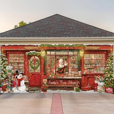 Christmas Garage Door Banners Christmas Garage Door Backdrop Decor For Xmas Part picture