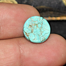 Large Ancient Near Eastern Turquoise Stone Intaglio Seal in good Condition picture