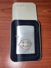 Zippo 2000 Advertising Genuine Chevrolet Raised Emblem Lighter - picture