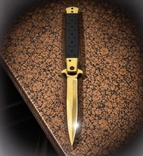Milano-Gold Pearl Style Classic Italian-Stiletto Switch/Spring Assist Blade EDC picture