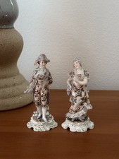 pre-victorian Antique 18C German Dresden Volkstedt Porcelain Figurine set picture