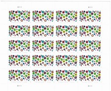 USPS Let's Celebrate Confetti First Class Letter Sheet of 20 POSTAGE STAMPS picture
