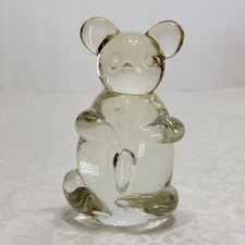 Vintage clear Glass Koala Bear figurine paperweight picture