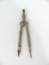 Vintage Antique Compass Drawing Drafting Screw Top - Floral Detailed Texture picture