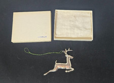 GORHAM 1974 Christmas Reindeer Sterling Silver 925 Ornament American Heritage picture