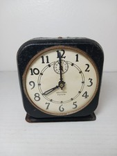 Vintage Westclox Fortune Alarm Clock Art Deco Era Made in U.S.A. For Parts Only picture