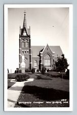 RPPC New Glarus WI-Wisconsin, Swiss Reformed Church, Vintage Postcard picture