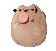  Original LOLLIPOP PUSHEEN Gund The Cat With Pink Lollipop 9.5 In ULTRA RARE 2015 picture