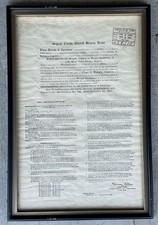 Vintage Framed 1908 Wright Brothers Agreement US Signal Corps Flying Machine picture