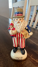 Vintage Christmas Reproductions Inc Ceramic Patriotic Santa Ornament 1985 Korea picture