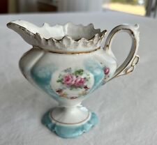 Antique R.S. Prussia Pedestal Creamer Rose Motif Late 1800s -Early 1900s Germany picture