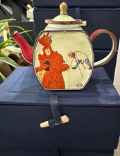 Vintage Kelvin Chen miniature enamel teapot and presentation box picture