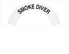 3x7 Inch Smoke Diver Helmet Crescent Rocker Reflective Sticker Decal picture