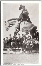 1941 Bronco Riding North Platte Nebraska NB Posted Postcard picture