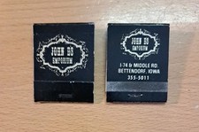 John D's Emporium Bar Lounge Matchbook Lot of 2 Bettendorf IA c1960s Holiday Inn picture