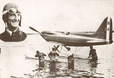 Aviation Postcard French Aviation History – Hydravion Supermarine S.6 Pilot picture