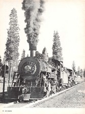 McCloud River Railroad #18 2-8-2 Mikado Steam Locomotive '64 Mag Cut Out + Bonus picture