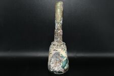 Genuine Ancient Roman Glass Bottle with Long spout & Iridescent Patina  picture