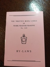 By-Laws The Written Rock Lodge of Mark Master Masons Freemasonry masonic/823 picture