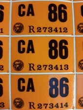 1986 California License Plate YOM Registration Sticker - CA DMV -(1) picture