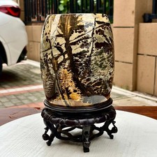 5.15LB Natural Chinese Painting Stone Origin Mineral Vase Ornament picture