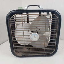Vintage Penncrest Black Metal Box Fan Mid Century Industrial For Restoration picture