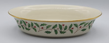 Lenox Holiday Dimension Oval Vegetable Bowl 10 1/2