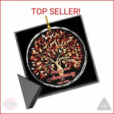 40th Anniversary 2026 Glass Ornament, 40th Wedding for Couple, 40th, Hanging Orn picture