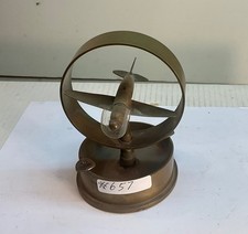 #657 US ARMY WW2 TRENCH ART ASHTRAY WITH AIRPLANE DATED 1943 WELL-MARKED picture